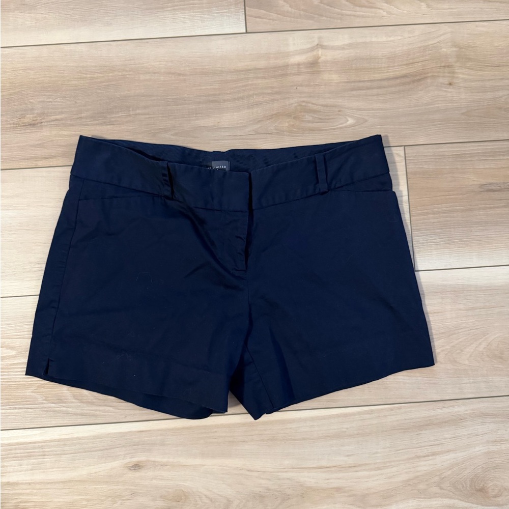 The Limited Navy Tailored Cotton-Blend Bermuda Shorts